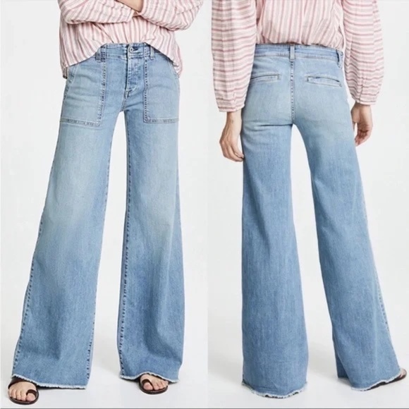 Nili Lotan Denim - Nili Lotan Soft Cargo Wide Leg Jean - Size 30